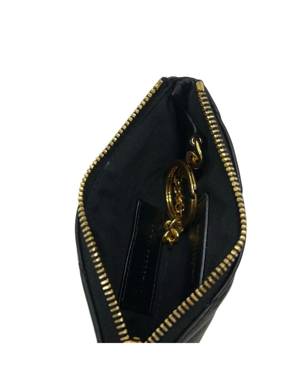 Saint Laurent Paris Coin Purse Black with Key Ring Leather - Picture 3 of 5